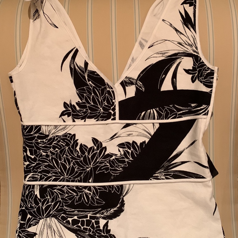 SEE BY CHLOE LINEN COTTON BLEND SHEATH STYLE DRESS TIES AT SHOULDER SIZE US 2 - Picture 6 of 15